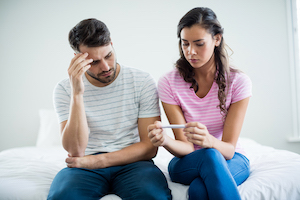 Couple experiencing infertility